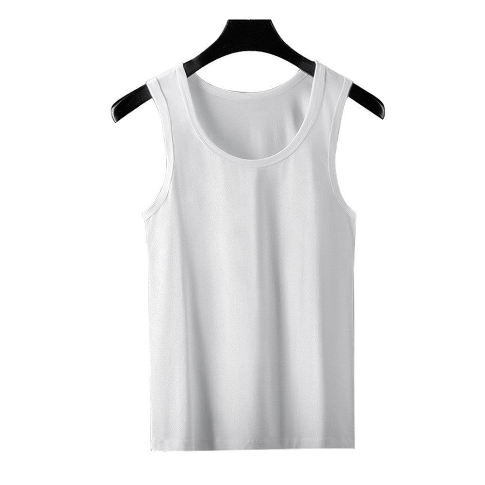 Men's Sport Slim Vest Summer Breathable Sleeveless Round Neck Gym Exercise Running Tank Top Male Sport Fitness Tees Undershirt