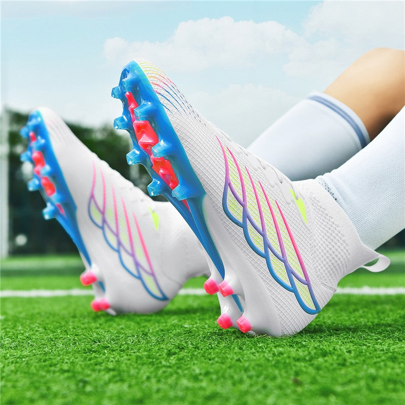 High Ankle Sports Footwear FG/TF Kids Soccer Cleats Football Boots Professional Men's Soccer Shoes Krampon Outdoor Sneakers 2025