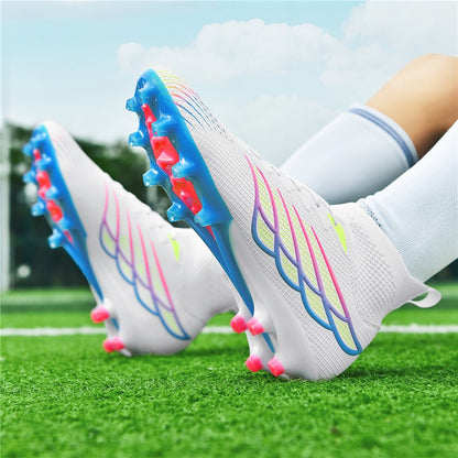 High Ankle Sports Footwear FG/TF Kids Soccer Cleats Football Boots Professional Men's Soccer Shoes Krampon Outdoor Sneakers 2025