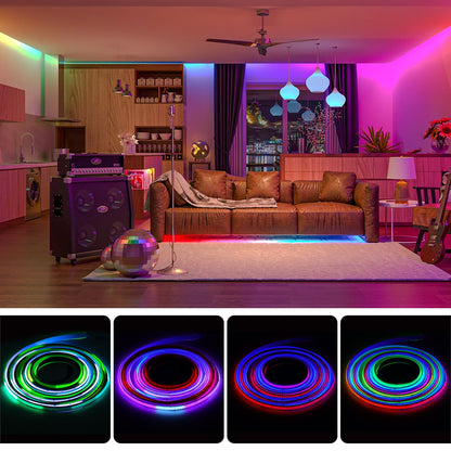 FCOB RGB IC LED Light Strip WS2811 Addressable 630 720 LEDs Dream Color 12mm 12V 24V Flexible WS2812B FOB COB Led Lights RA90