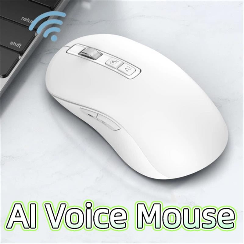 Ai Voice Mouse Wireless Bluetooth Dual-Mode Rechargeable for Laptop Pc Voice Typing Translation Deepseek Gpt intelligent Office