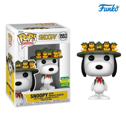 Funko Pop Snoopy Beagle Scouts Série Boneco de Ação Anime Woodstock Astronauta Joe Cool Brinquedo Modelo Figuras Edição Limitada Presentes