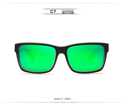 KDEAM Revamp Of Sport Men Sunglasses Polarized Shockingly Colors Sun Glasses Outdoor Driving Photochromic Sunglass With Box