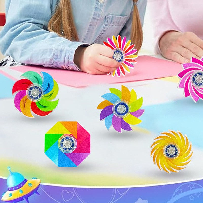 5-20Pcs Mini Ranbow Fidget Spinner Stress Relief Goodie Bag Filler Home Festival Game Birthday Gift Party Favor Classroom Prize