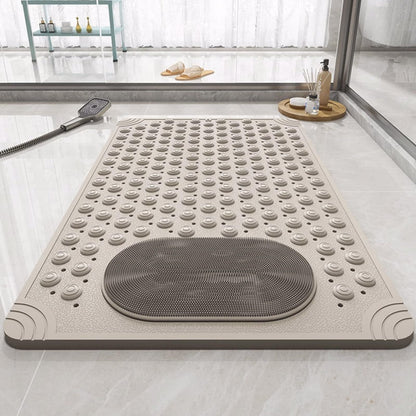 Anti-slip Shower Stall Mat Shower Room Mats with Suction Cup Non-slip Bath Rug Foot Massage Shower Carpet for Home Bathroom