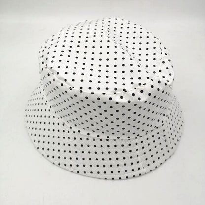 New Reversible Waterproof Bucket Hat For Women Rain hat Fishing Dot  Caps Hat  Two Side Cap Female H3