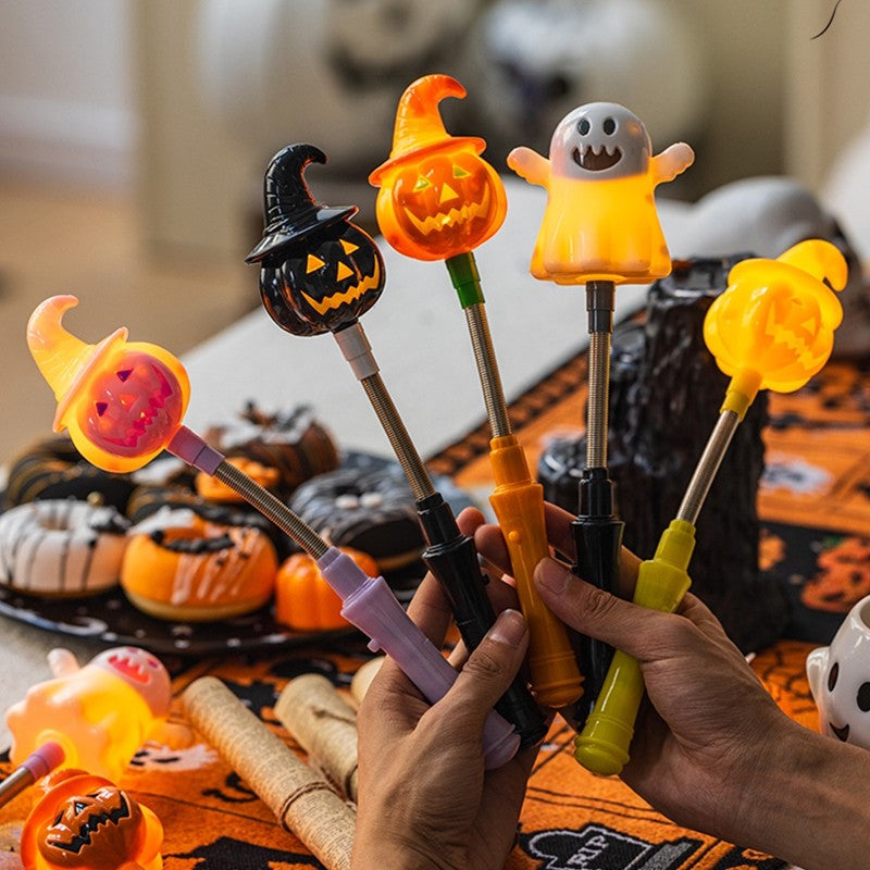 Halloween Party Decoration Halloween Hand Shaker Sticks Pumpkin Ghost Stick Gift Party Favor Gifts Party Supplies