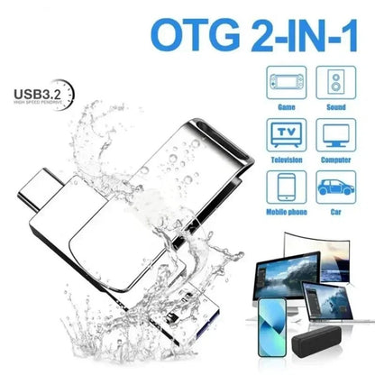 Xiaomi 16TB USB 3.2 Flash Drive 520MB/s High Speed 2 in 1 Type C OTG Pen Drive Waterproof Large Storage for Phone Computer PC