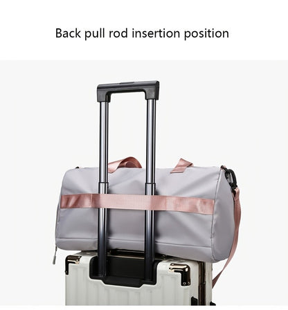 Women's Durable Nylon Sports Gym Bag with Shoe Compartment - Multifunctional Fitness Duffle for Yoga, Travel & Weekend Trips