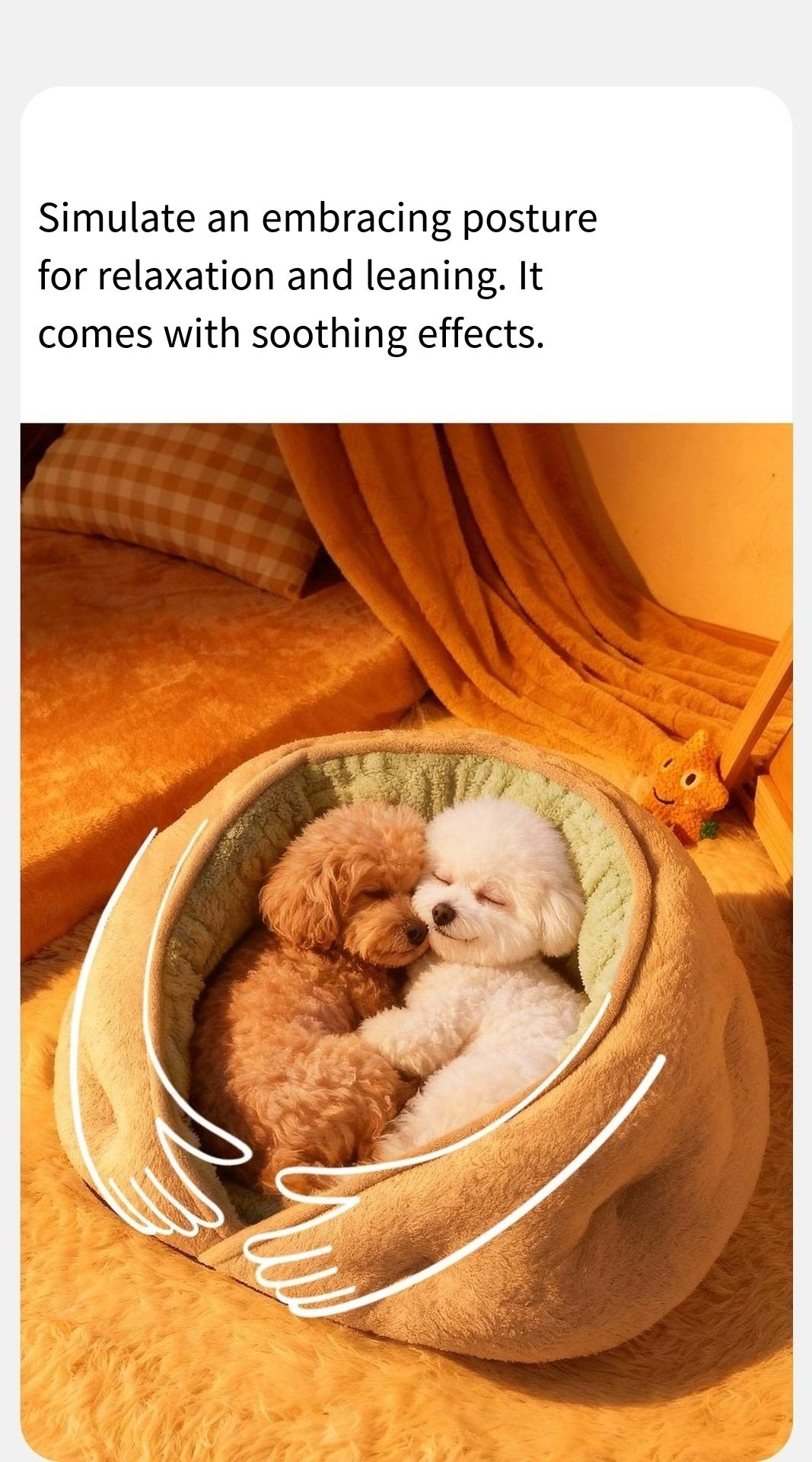 Canil Engrossado Inverno Quente Cama de Segurança Pequeno Cão Teddy Do Que Urso Dormindo Suprimentos para Animais de Estimação para Todas as Estações 2025 Tapete para Cães