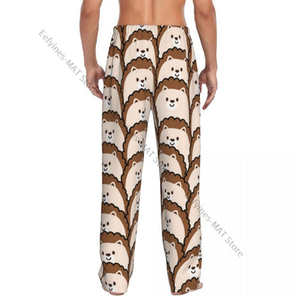 Cute Hedgehog Mens Pajamas Pyjamas Pants Lounge Pants Sleep Bottoms