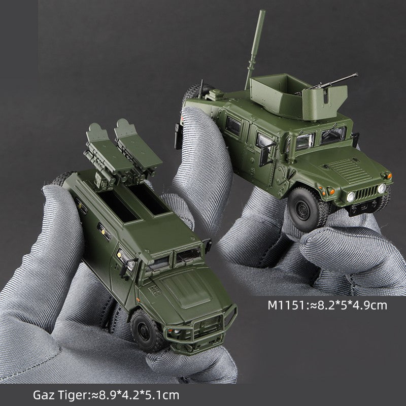 Massdi 1:64 Tiger Gaz Veículo Blindado Modelo de Carro M1151 Off-Road Antitanque Liga Miniatura Veículos Fundidos Coleção de Brinquedos