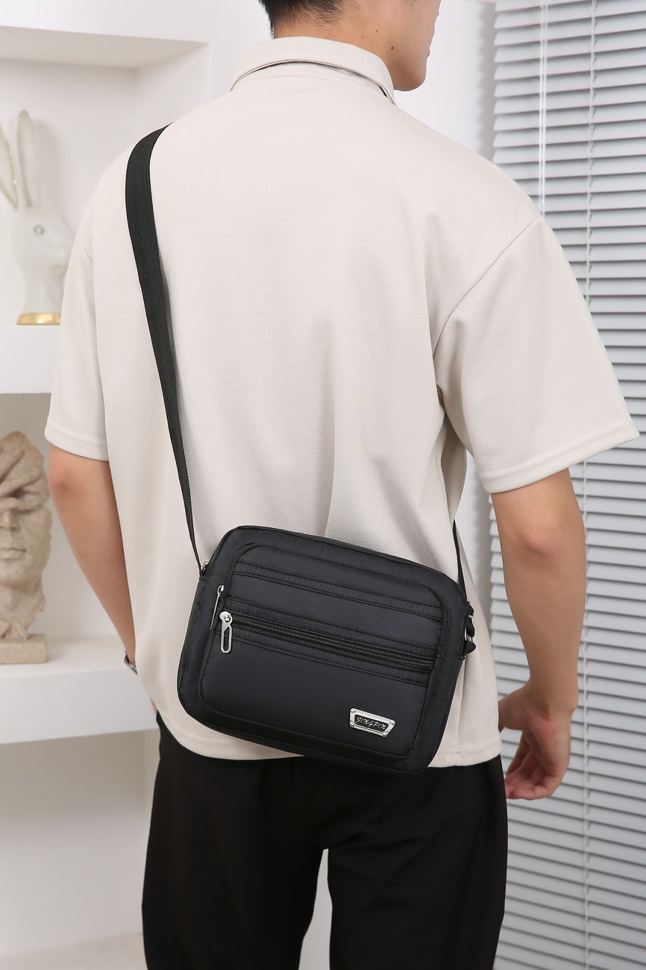 Large Capacity Men's Bag Single Shoulder Bag Waterproof And Wear-resistant Backpack Multiple Pockets For Business Business