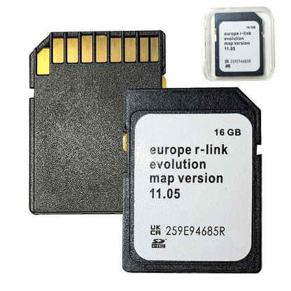 The European version of the GPS SD card works with Renault Cars R-Link 11.05 259E94685R  GPS Maps Satellite Navigation SD