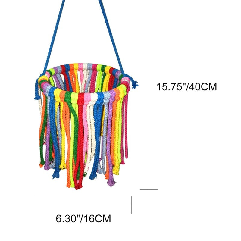 Brinquedo de Papagaio para Pássaros de Estimação Corda de Algodão para Mastigar Morder Acessórios para Pendurar em Gaiola Balanço Subir Mastigar Brinquedos para Papagaio Acessórios para Brinquedos de Pássaros
