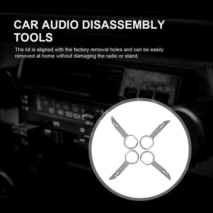 Chave de Remoção de Áudio Automotivo 4 Peças CD DVD Rádio Estéreo Ferramenta de Remoção Ferramenta de Remoção de Instalação de Som Automotivo para Mercedes Benz para Skoda para Audi