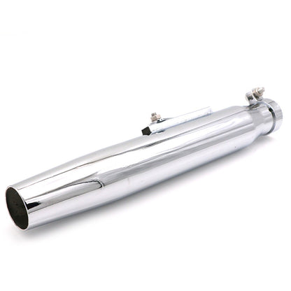 Black Silver Universal Motorcycle Cafe Racer Exhaust Pipe with Sliding Bracket Muffler For Harley Cafe Racer Custom