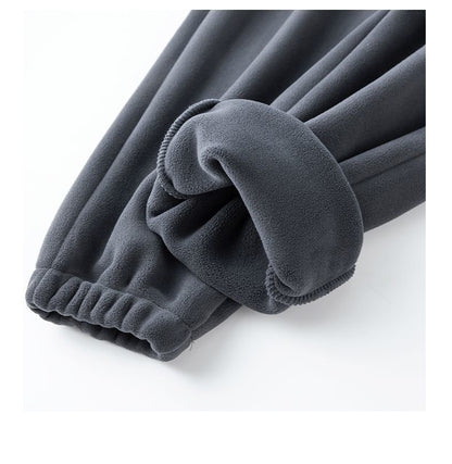 Calça Masculina Moletom Jogger Dupla Face, Mais Grossa, Folgada, Quente, Inverno, Estilo Jovem Casual, Cintura Elástica e Cor