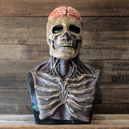 2026 Halloween Latex Skeleton Head Mask Horror Brain Helmet Mask Cosplay Party Supplies Skull Full Face Mask