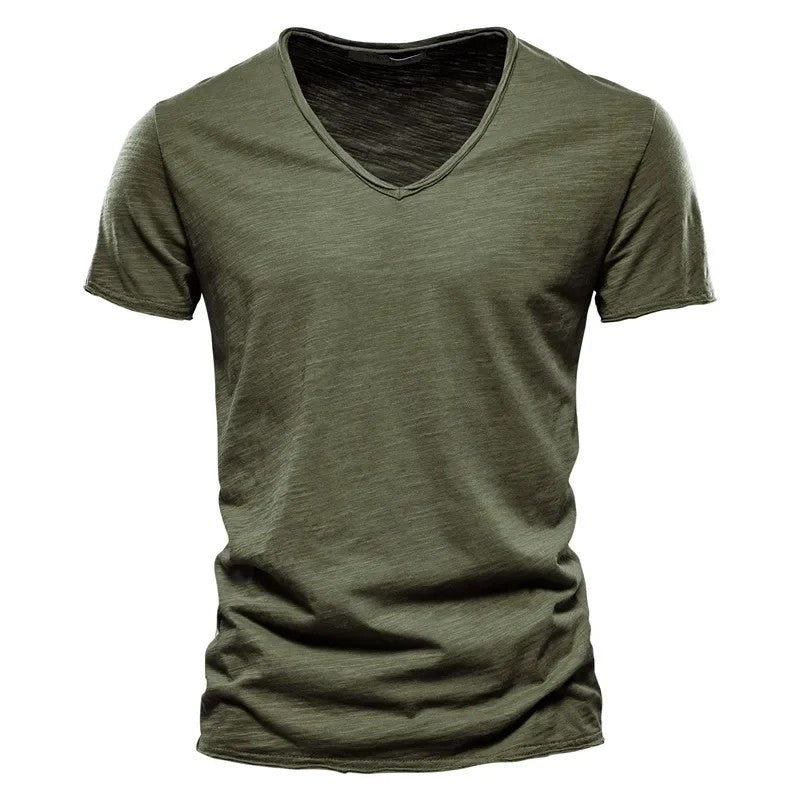 100% Cotton Men T-shirt Casual Soft Fitness Summer Thin T-shirts Men's Home Clothes O-Neck Short Sleeve Soild T Shirt for Men