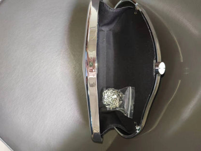 2025 Silver Metal Clutch Party Purse Evening Bag Wedding Bridal Bolsas Sac A Main Bag Wholesale