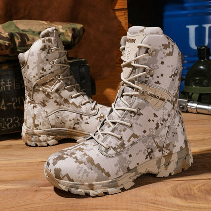 2025 Novos Tênis de Caminhada Para Homens Camuflagem Botas de Caça Masculinas Sapatos de Escalada Antiderrapantes Masculinos Botas de Trekking Masculinas de Designer