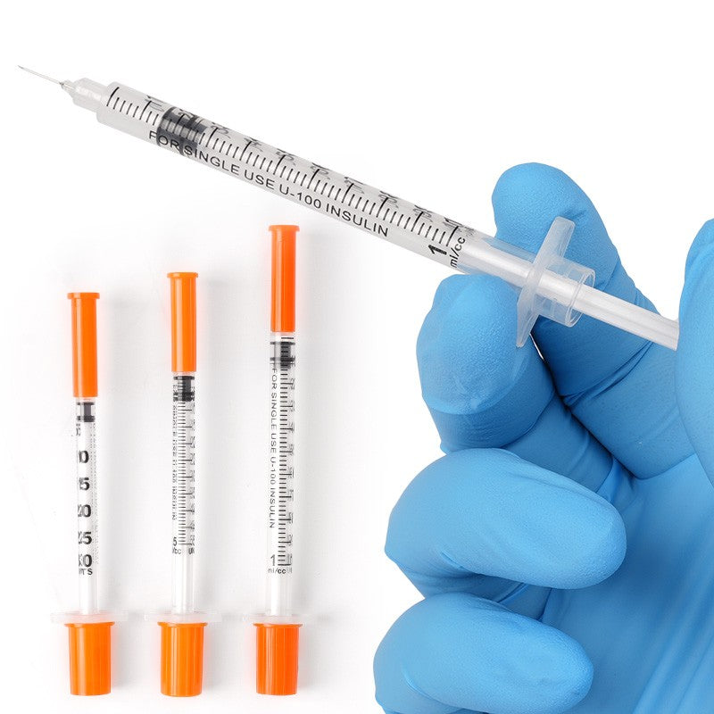 20/50/100 Peças Seringa Veterinária Descartável com Êmbolo 0,3/0,5/1ml para Animais de Fazenda com Agulhas Gato Cão Porco