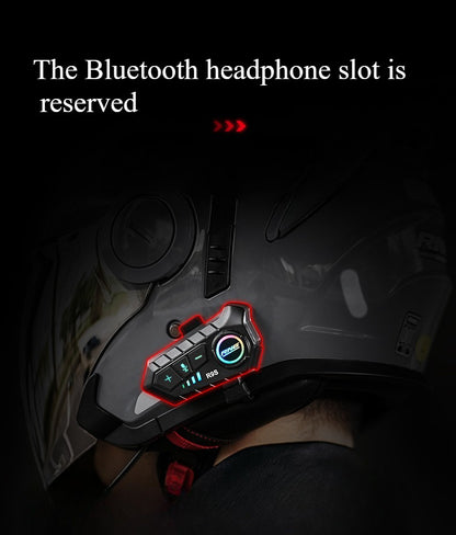 Capacete 3/4 para Motocicleta com Bluetooth, Viseira Dupla, Aprovado pelo DOT, Capacete de Pilotagem para Bicicleta Elétrica e Motocicleta