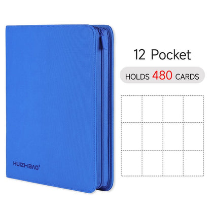 Fichário de Cartões com Zíper, 9/12 Bolsos, Álbum de cards de troca, Página de carregamento lateral durável para mtg tcg para pokemon para yugioh para futebol
