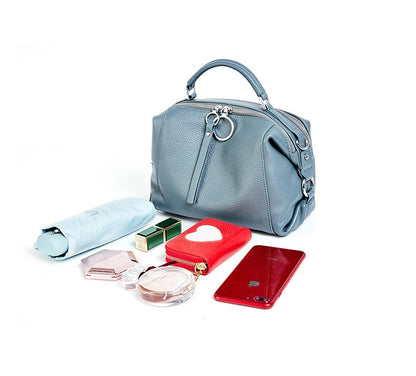 Zency Women's Handbag Genuine Leather Cowhide Cross Body Bags Ladies Shoulder Top Handle Satchel Trendy 2025 Pillow Bags Shopper