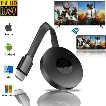 Chromecast Google Sem Fio WiFi Mirascreen HDMI HD Dongle de Tela 1080P Reprodutor de Mídia para iOS Android TV Stick Casa Inteligente 2025