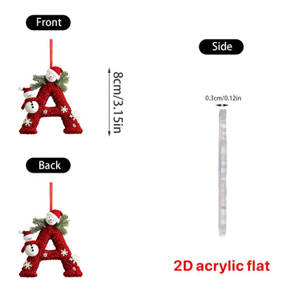 26 Letter Christmas Tree Hanging Personalized Christmas Letter Decoration Holiday Ornaments Christmas Tree Ornaments 2025