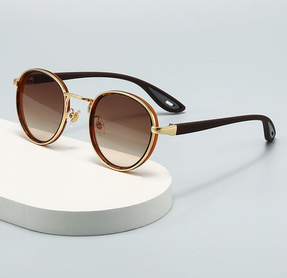 Vintage Designer Outdoor Sunglasses Men Round Fashion Plastic Titanium High Quality Sun Glasses Man UV Protection Glasses Woman