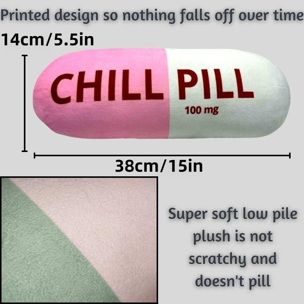 1pc Chill Pill Pillow - Pink Cute Trendy Room DecorAesthetic Throw Pillows.College Dorm Teenager Y2KTeacher Doctor Nurse LawyerS