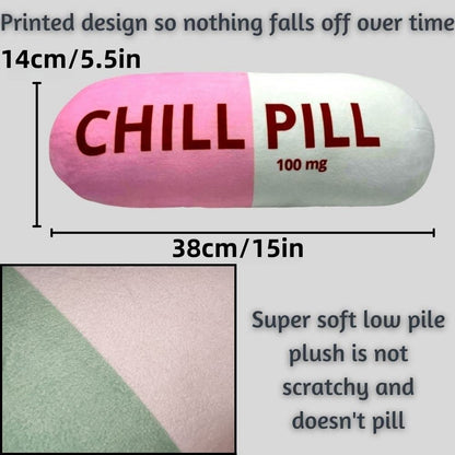 1pc Chill Pill Pillow - Pink Cute Trendy Room DecorAesthetic Throw Pillows.College Dorm Teenager Y2KTeacher Doctor Nurse LawyerS