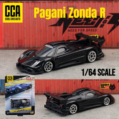 Miniatura Pagani Zonda R 1/64 CCA MSZ 1:64 Carrinho de Brinquedo Veículo Diecast Rodas Livres Coleção Adequado para Presente Hot Wheels Criança