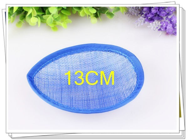 13 CM Sinamay Teardrop Fascinator Base Material Feminino de Chapelaria Base para Chapéus de Coquetel Acessórios de Cabelo DIY para Festas