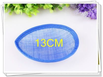 13 CM Sinamay Teardrop Fascinator Base Material Feminino de Chapelaria Base para Chapéus de Coquetel Acessórios de Cabelo DIY para Festas