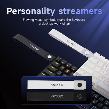 Teclado Mecânico Gamer com Fio Ajazz NK61 Efeitos de Iluminação RGB Suporta Teclas Hot-Swappable 61 Teclas Teclado Mecânico Gamer
