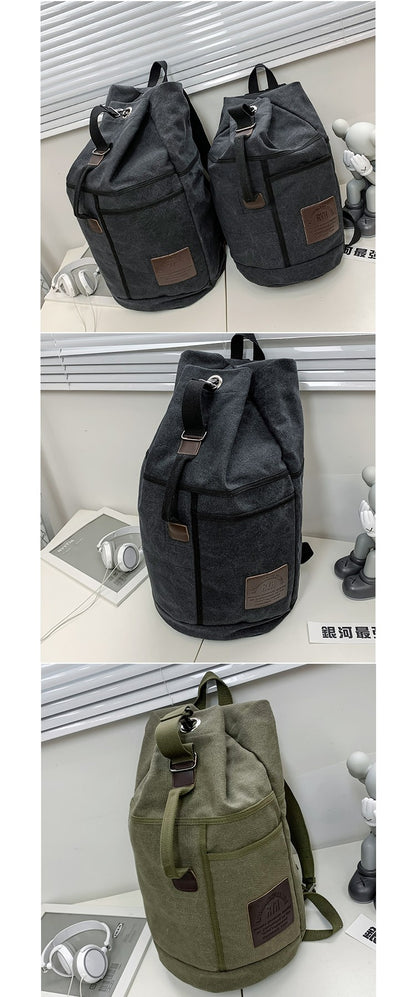 Mochilas de viagem masculinas esportivas de grande capacidade, bolsa de ombro de lona, mochila masculina para caminhada, mochila esportiva masculina, ao ar livre