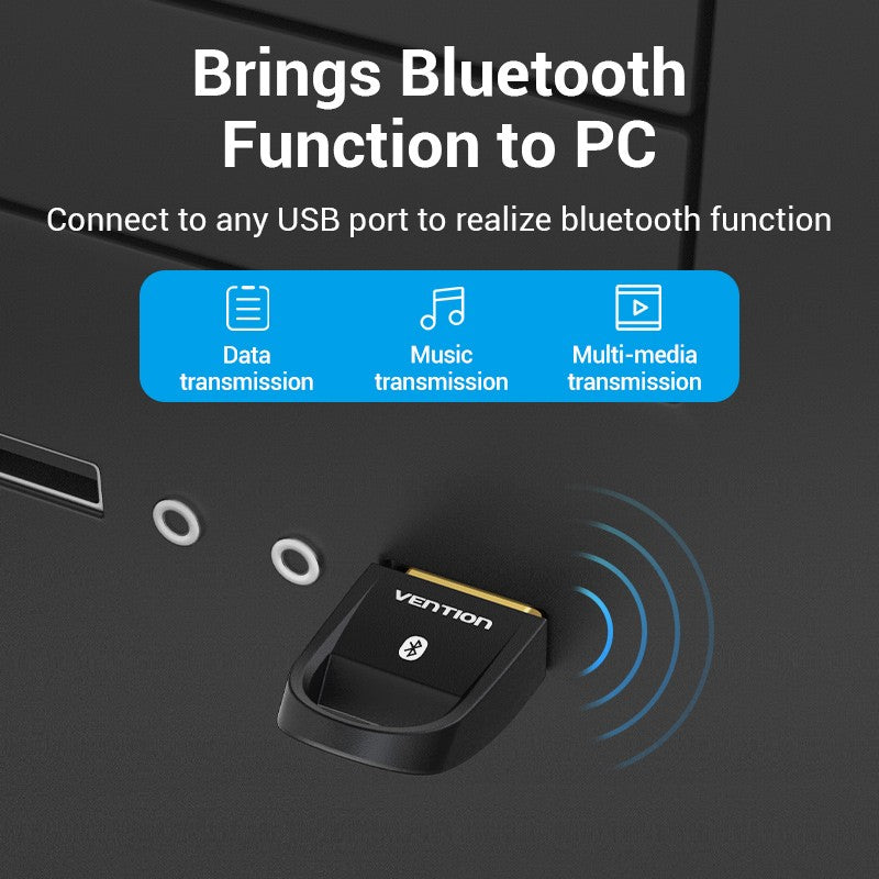 Vention USB Bluetooth 5.0 Adapter Wireless for PC Windows 7/8/8.1/10/11 Bluetooth Receiver & Transmitter For Speaker Earbuds