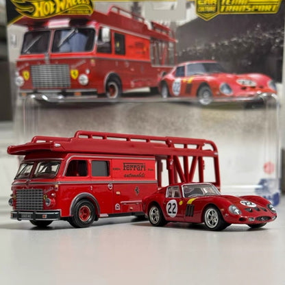 2025 Mattel Hot Wheels Premium Car Culture Team Transport Brinquedos Meninos 1/64 Diecast Ferrari Fiat Lykan Hauler Toyota AE86 Modelo de Carro