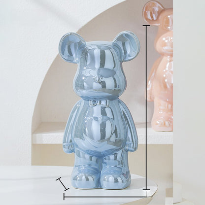 17/27/cm Aesthetic Bear brick Ceramic Staute Teddy Bear decor action figure Sculptures Ornament for room Home Decoration Crafts