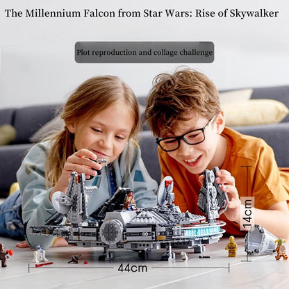 Em Estoque 1381 Peças Nave Espacial Millennium Guerra Espacial Conjunto Falcão Alienígena MINI 75105 Modelo de Blocos de Montar Tijolos Brinquedo de Presente
