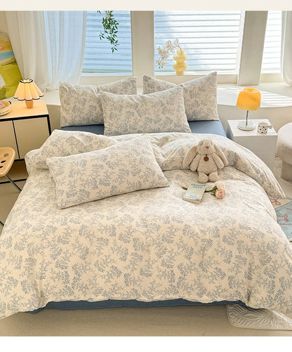 Bonenjoy Floral Style Duvet Cover Sets Single/Queen/King Soft Washed Cotton Bed Cover Sets dekbedovertrek 240x220 Bedding Sets