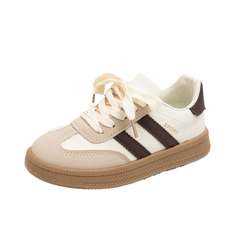 Children's Board Shoes Boys Sneakers 3-18 Years Old Khaki Boys Girls Single Shoes Four Seasons Non-slip Kids De Training Shoes