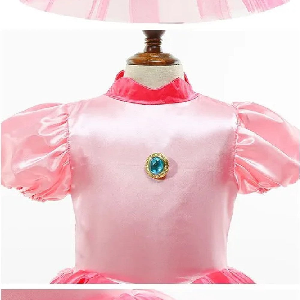 2026 New movie summer Cartoon Daisy Princess Peach Dress performance Cosplay Daisy Dressup Halloween Carnival Party Outfits
