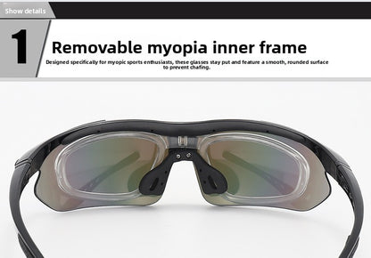 New 5 Lens Set Polarized Tactical Goggles Men Outdoor Sports Windproof Dustproof Climbing Glasses Safety Protective Glasses
