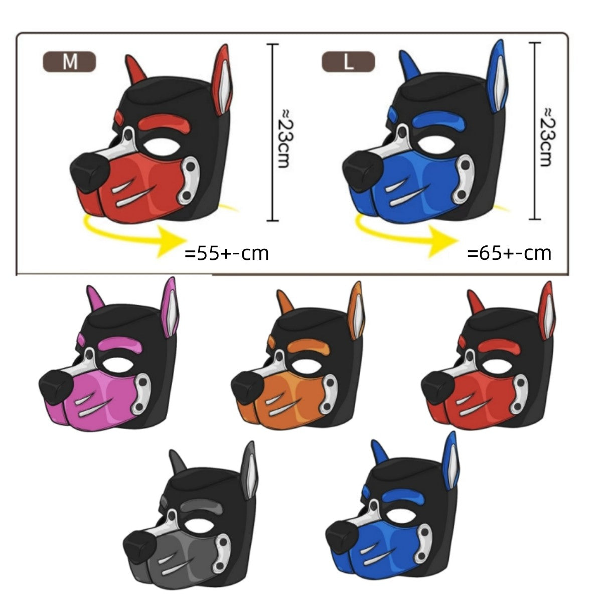 Unisex Sexy Costumes Halloween Party Pupply Play Mask Couples Games Full Face Fetish Masks Hood Latex Open Mouth DogHeadgear New