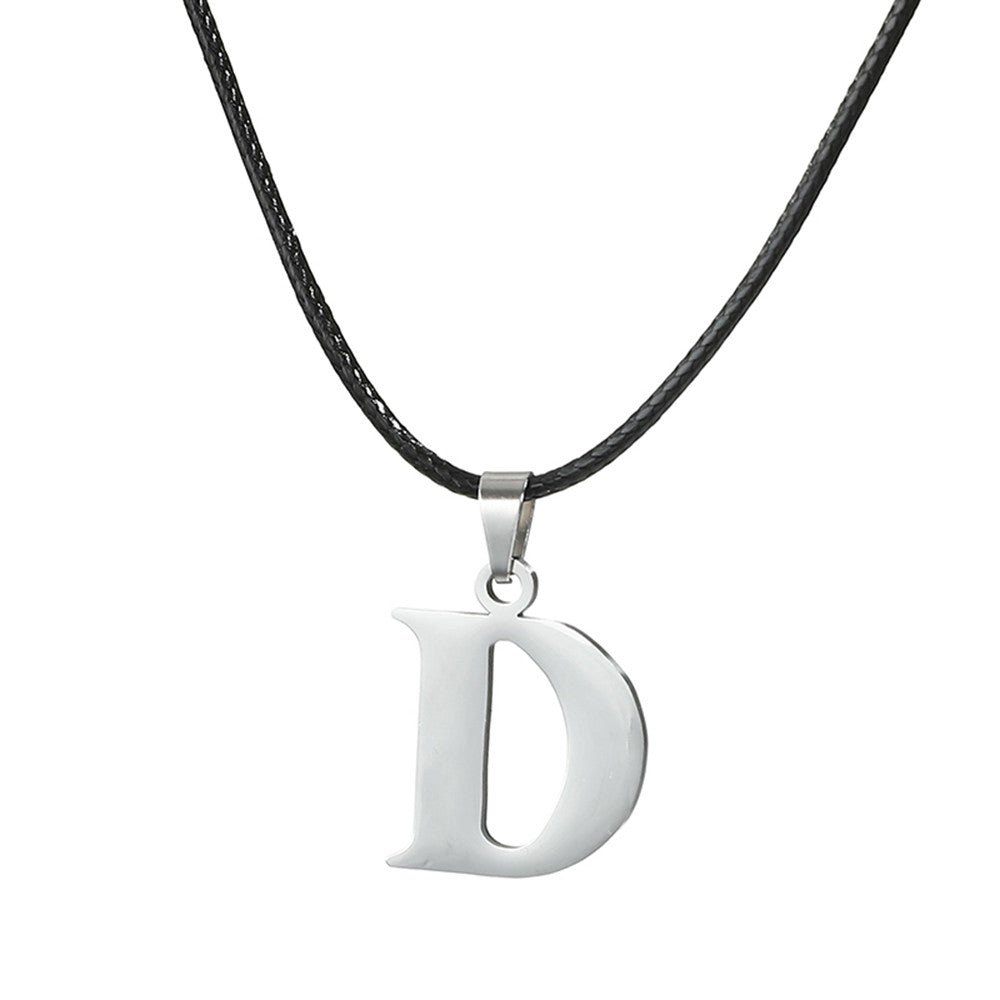 Novo Colar Inicial de A-Z Alfabeto em Aço Inoxidável 26 Letras Inglesas Colar Para Homens Mulheres Presentes de Joias Personalizadas